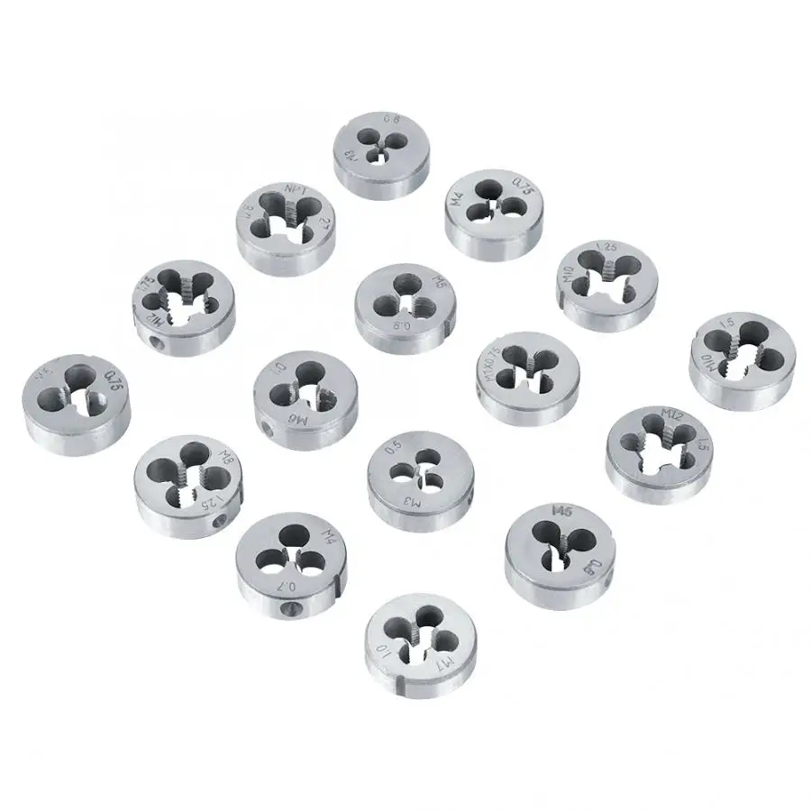 40Pcs/set Screw Taps Tool Set M3-M12 Nut Tap and Die with Wrenches Thread Gauge Heavy Duty Hand Tools | Инструменты