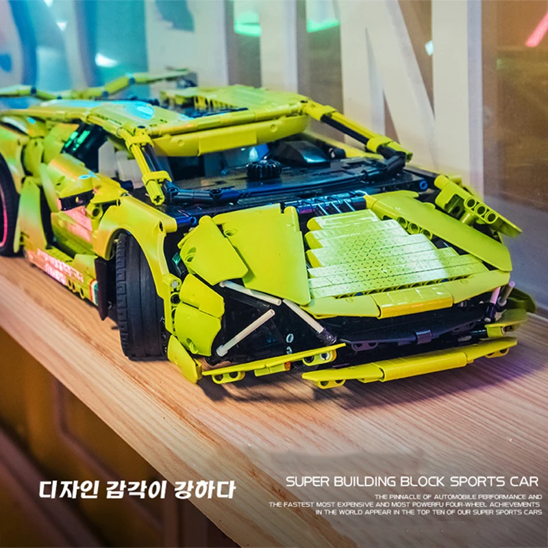 

Technical Racing Car Lamborghinied Sian Model Bricks Compatible 42115 MOC Fast Speed Car Building Blocks Toys for Kids Gifts