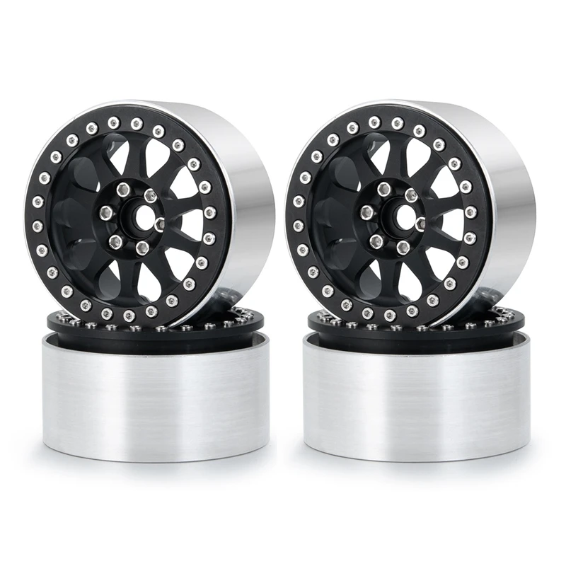 

4PCS Metal 2.2 Beadlock Wheel Hub Rims for 1/10 RC Crawler Axial SCX10 RR10 Wraith 90056 90048 Traxxas TRX4 TRX-6