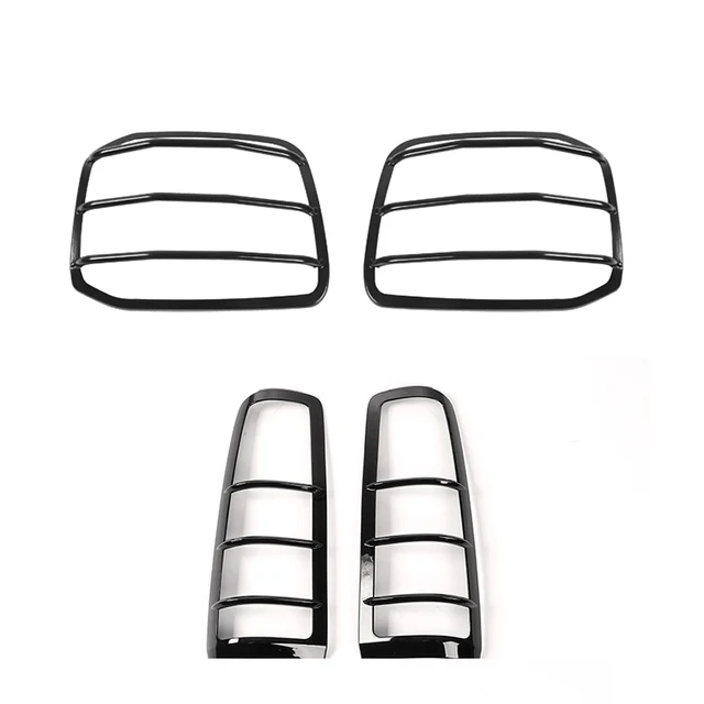 BLACK 4 PCS MOPAI колпак лампы для Suzuki Jimny 2007 Up Автомобильный передний головной светильник, поворотный светильник, задний противотуманный фонарь, декоративный комплект, автомобильные аксессуары - Цвет: BLACK 4 PCS