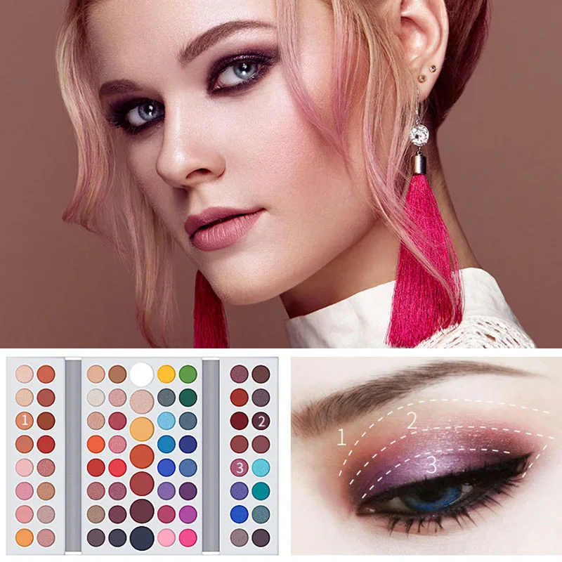 Лучшие 71 цвета матовые тени для век Палитра Макияж порошок макияж лоток QQ99 |