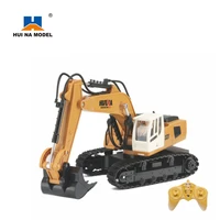huina 118 rc truck caterpillar alloy tractor model engineering car 2 4g radio controlled car 9 channel rc excavator toy for boy