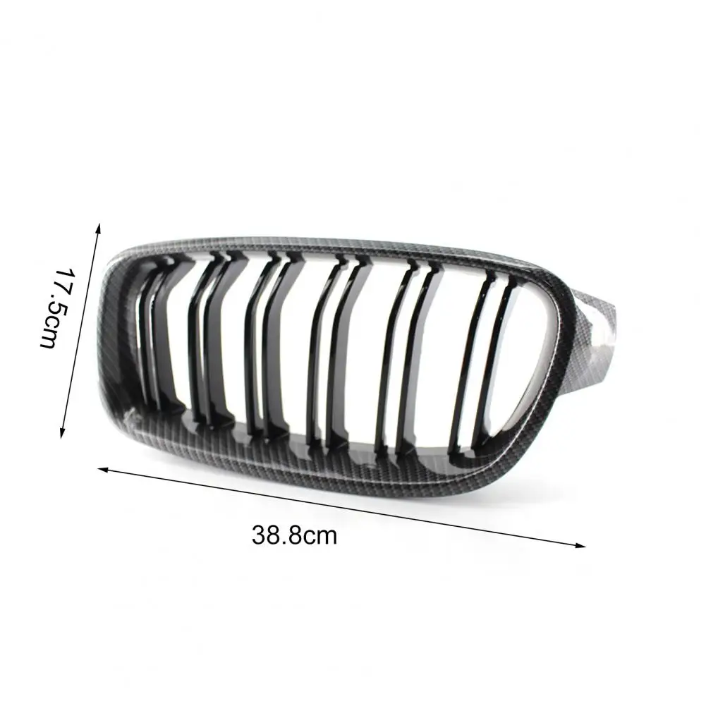 

1Pair Auto Grille Modified Semi-Carbon Bright Black Front Grill Bumper Hood 51130054493 51130054494 51137263482 for BMW 3 Series