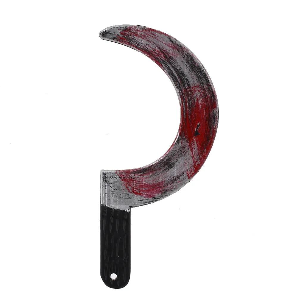 Plastic Bloody Halloween Prop Weapons Fancy Knife Cleaver Sickle Dress | Дом и сад