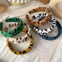 hair bands for women leopard print plush headband wash face hairband female autumn winter net red fashion hair accessories
