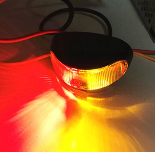 2pcs ADR red amber Lorry Truck Trailer LED Side Marker lamp Clearance light 10-30V 12v 24v external lights E4 sm1 rm1 | Автомобили и