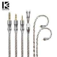 kbear wide 8 core 5n graphene single crystal copper silver plated earphone cable litz 2 53 54 4mm 2pinmmcx bl 03 timeless