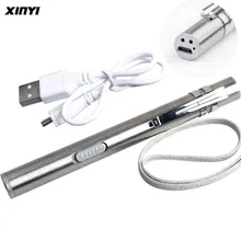 USB Rechargeable LED Flashlight High-quality Powerful Mini  LED Torch XML Waterproof Design Pen Hanging With Metal Clip