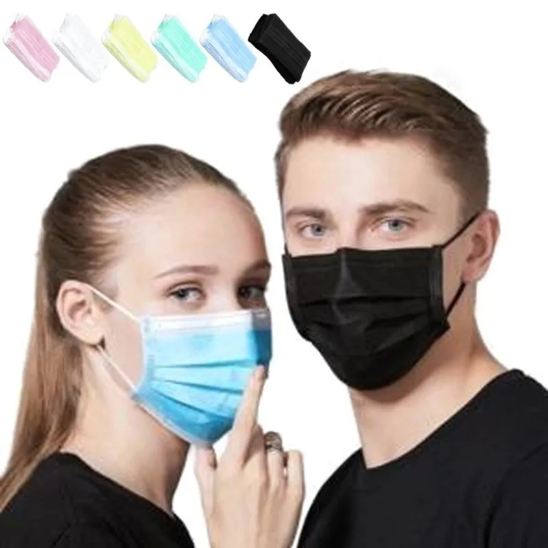 20 шт пылезащитные маски для лица 3 слоя Анти-пыль одноразовые хирургические медицинские салонные ушные петли лицевая маска