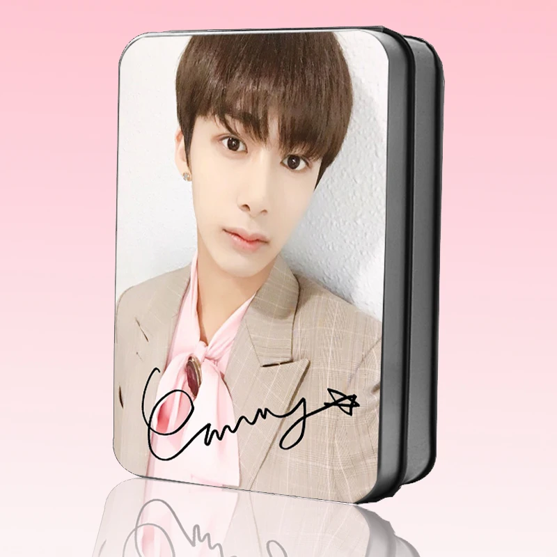 Kpop MONSTA X Hyung Won Polaroid Photo Lomo Cards Мода K POP коллекция поклонников металлическая коробка