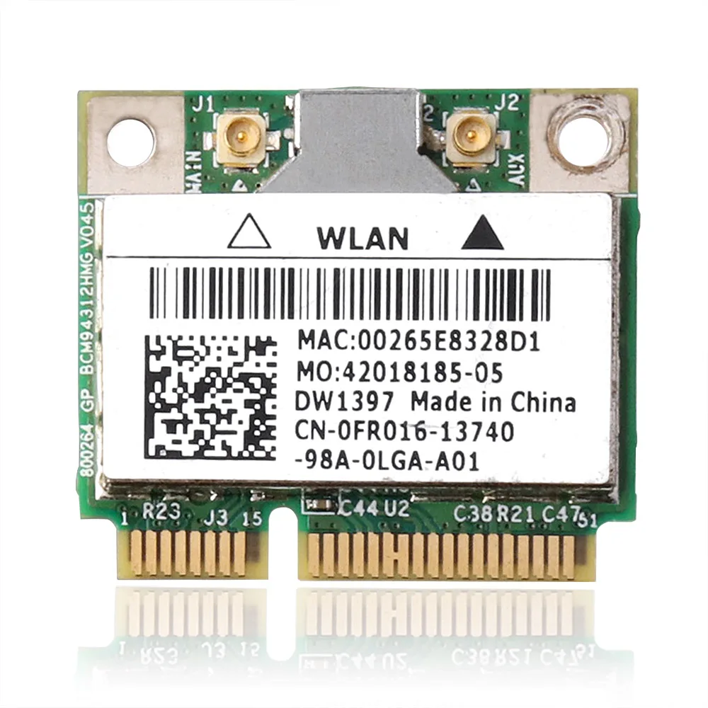 DW1397 BCM94312HMG Wi Fi Фрези для Dell FR016 KW770 BRCM1030 54 Мбит/с Половина Mini PCI E модуль карты 1440