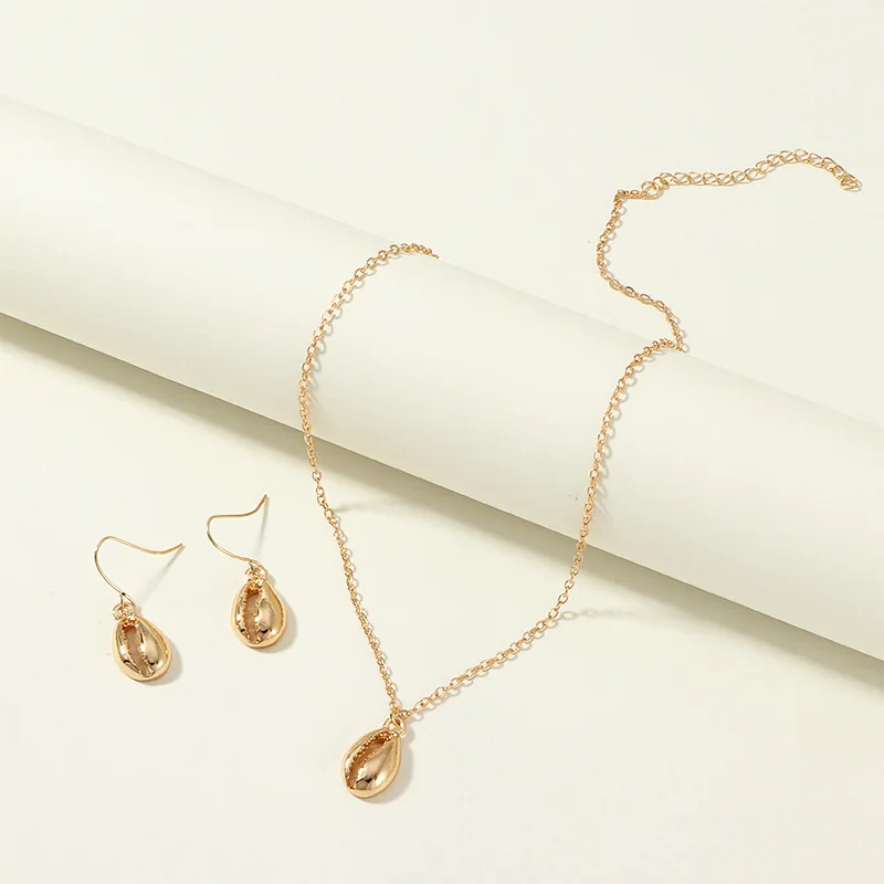 Fashion natural pearl pendant necklaces earring for women bohemian gold color starfish statement necklace jewelry sets | Украшения и