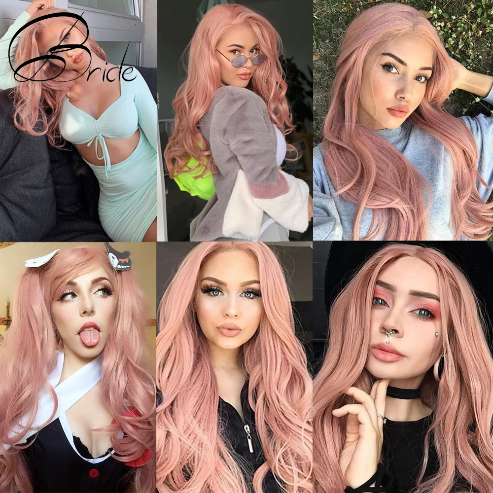 Женский парик невесты из синтетических волос на сетке спереди натуральные