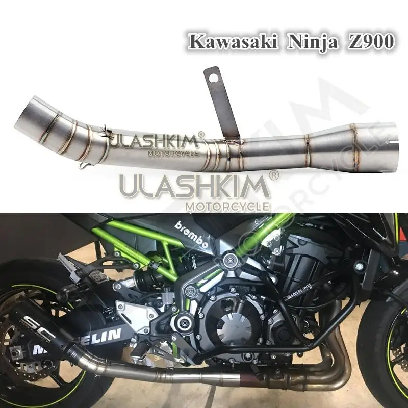 Z900 Ninja900 выхлопная труба z 900 ninja 900 без шнуровки для kawasaki Z900 Ninja900 мотоцикл глушитель Модифицированная средняя Соединительная труба