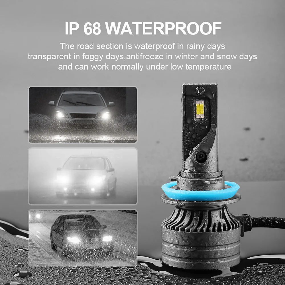 CROSSFOX Canbus H8 H9 H11 LED H7 автомобильные светильник ры лампы HB2 9003 H4 светодиодный H1 9005 HB3