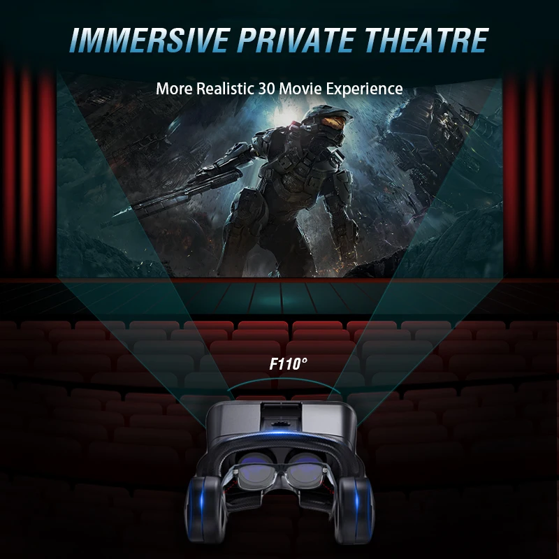 VRPARK J30 3D VR Очки виртуальной реальности очки гарнитура шлем для Android IPhone Игры