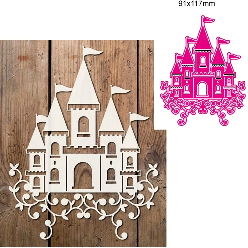 

metal cutting dies cut die mold castle decoration Scrapbook paper craft knife mould blade punch stencils