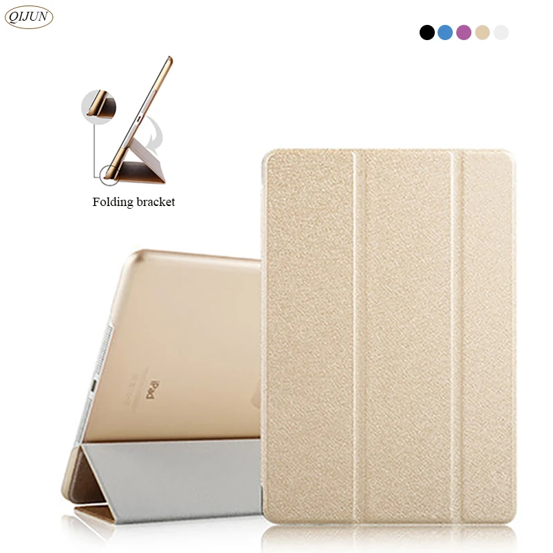 

Tablet Case For Apple iPad 9.7 2017 Smart Sleep Wake Three Fold Protective Shell PU Leather Cover For 9.7" ipad5 A1822 A1823