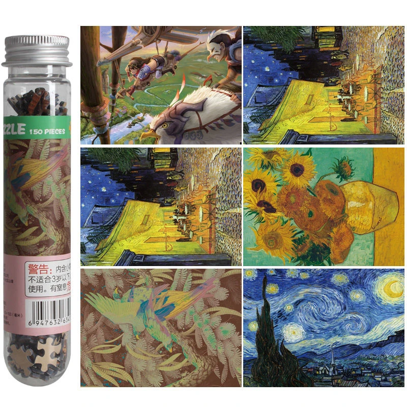 Взрослые взрослые дети 150 ломтик мини пробирка Карманный Маленький пазл мировые
