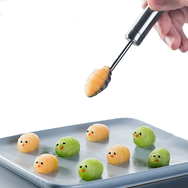 

3 шт./лот копатка для арбуза дыни из нержавеющей стали 304 ложка для фруктов мороженого двойная головка кухонный гаджет инструменты для резьб...