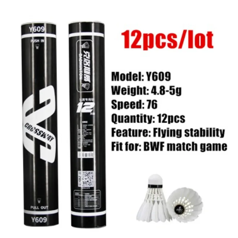 

2021New Badminton Goose Feather Shuttlecock Speed Durable Badminton Ball For Training Exercise 12Pcs/lot