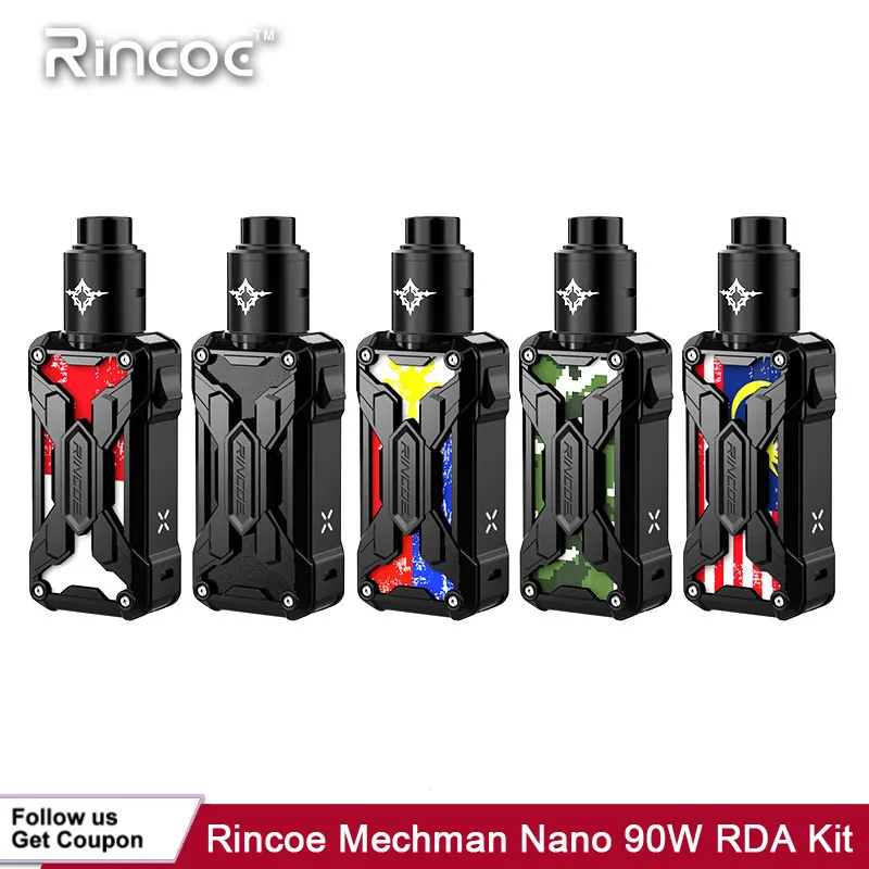 Набор Rda для электронной сигареты Rincoe Mechman Nano 90 Вт питание от аккумулятора 18650 с
