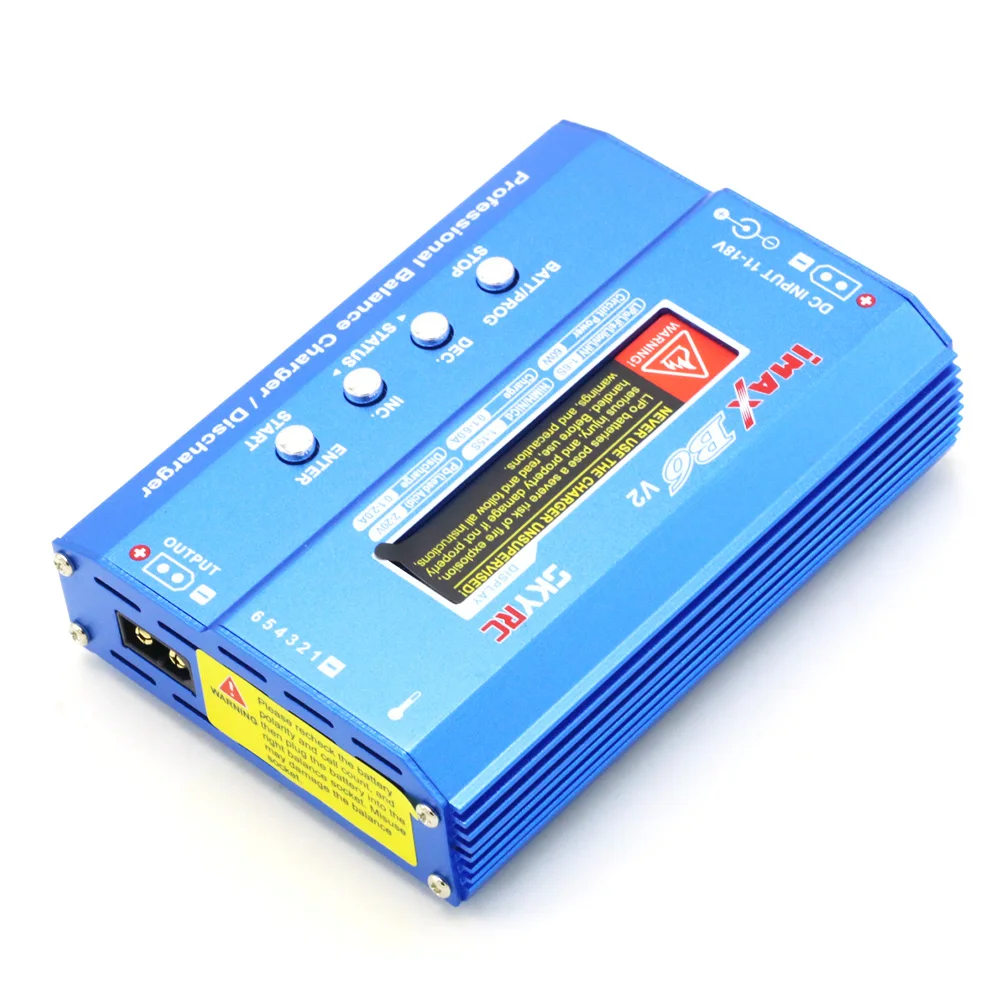SKYRC IMax B6 V2 Цифровой ЖК-дисплей Lipo NiMh 3S зарядное устройство с питанием переменного тока 12 В 5A адаптер для Lipo батареи