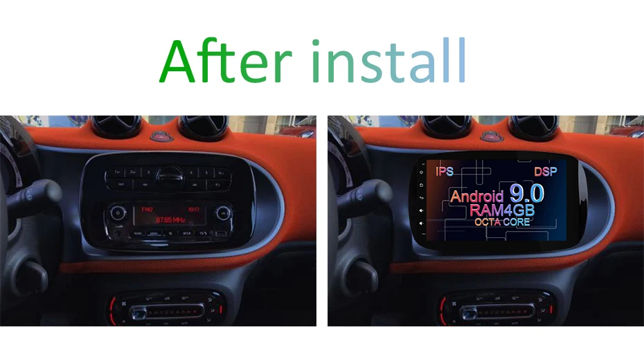 4G+ 64G ips DSP Android 9,0 автомобильный мультимедийный плеер dvd gps для Mercedes/Benz Smart Fortwo автомобильный Радио ПК стерео obd2
