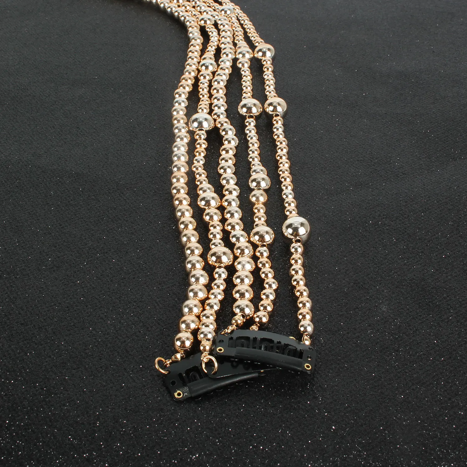 Модная Золотая жемчужная цепочка для волос хип-хоп заколка украшение бар