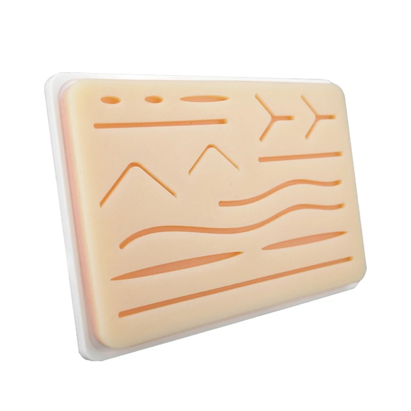 Multi-Wound Suture Module Silicone Practice Simulation Skin Block |