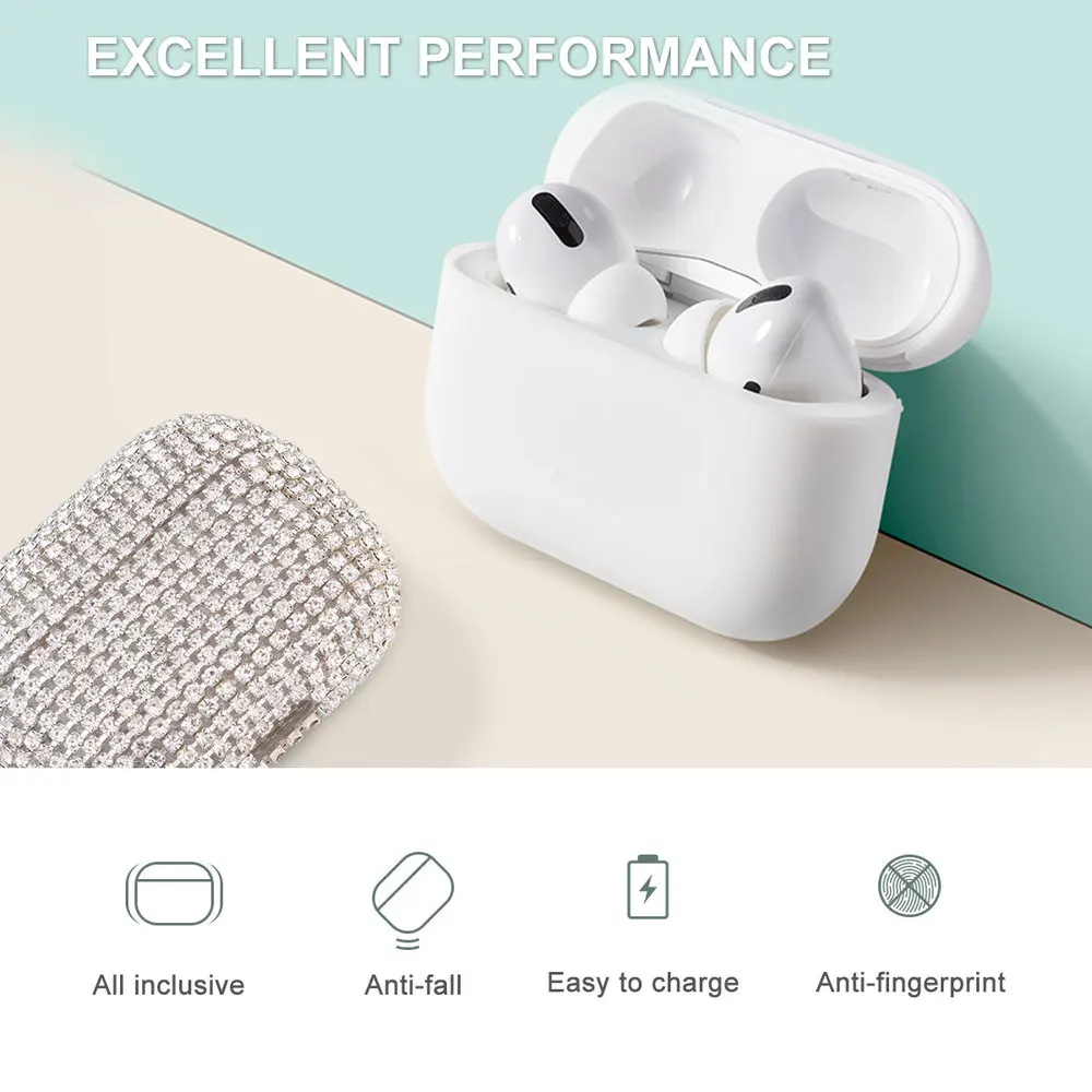 

1Pc Luxurious Diamante Wireless Headset Compatible with Airpods 3 (Black)