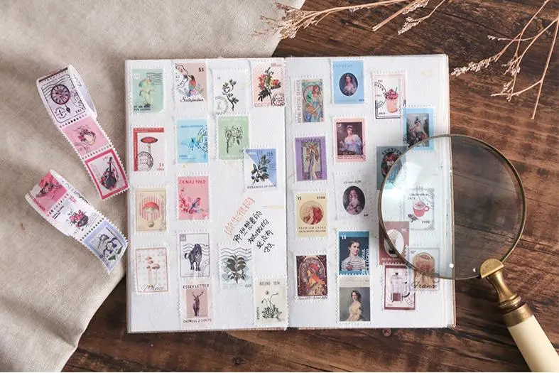 Винтажный штамп серии Bullet Journal васи лента Ретро кофейное растение Алиса декоративная клейкая лента Сделай Сам Скрапбукинг наклейка этикетка