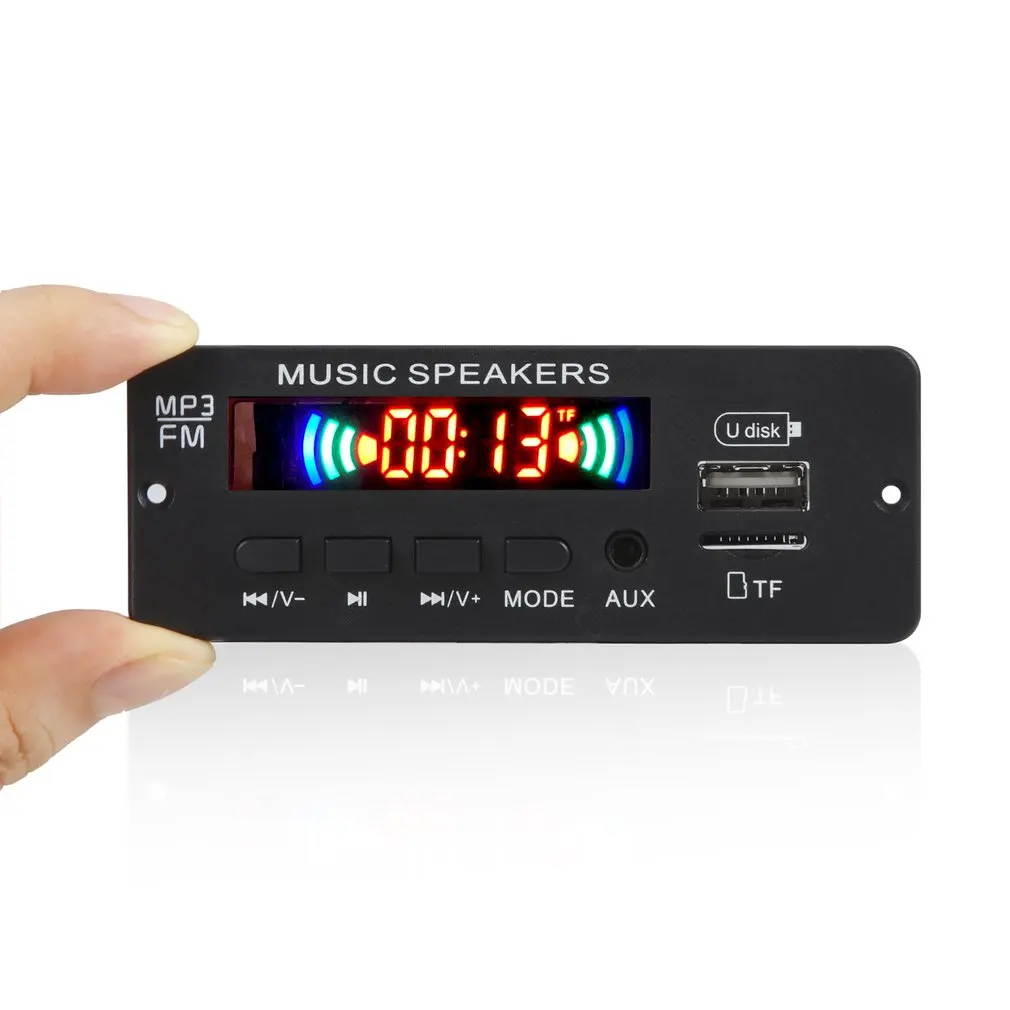 Плата декодера 12 В Беспроводной MP3 декодер плата цветной экран с записью вызовов