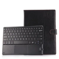 touchpad keyboard tablet case for samsung galaxy tab acitive pro t545 t540 bluetooth keyboard leather protective case shell