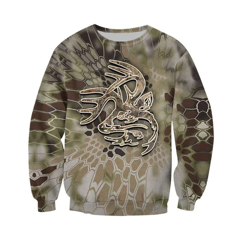 

Fashion camouflage hunting 3D men's and women's printing new zipper Sweater Hoodie Sweatshirt