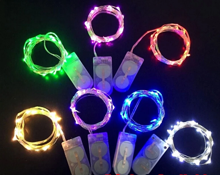 

2m Copper Wire LED String Light CR2032 Battery Micro Tiny Led String Lights Decoration Light for Christmas Party Wedding