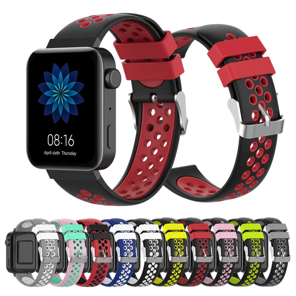 Ремешок для часов Xiaomi Mi Watch новинка 2019 ремешки умных Двухцветный силиконовый