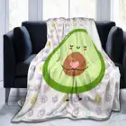 Фланелевое Одеяло с авокадо, 120x150 см