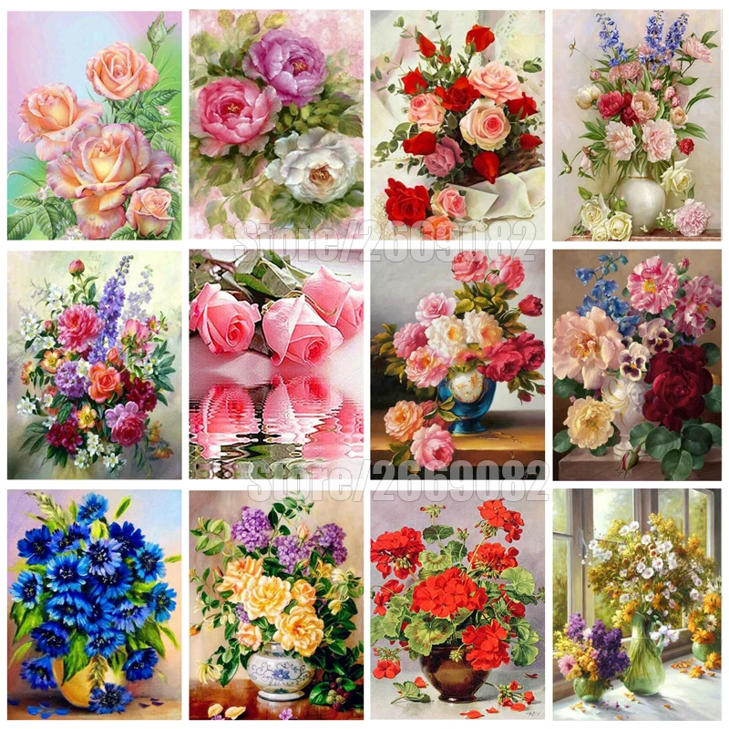 

5D алмазная вышивка «сделай сам», алмазная живопись, полный квадратный цветок, Алмазная мозаика, вышивка крестиком, картина, украшение для до...