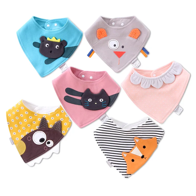 

Baby Bibs Waterproof Triangle Cotton Cartoon Child Baberos Bandana Bibs Babador Dribble Bibs Newborn Slabber Absorbent Cloth