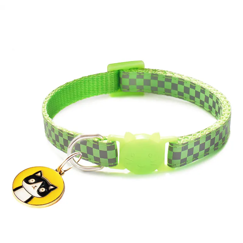 

Cat Head Multicolor Buckle Reflective Classic Neck Ring Safety Buckle Neck Strap Big Bell Dog Collar Anti-lost Adjustable Size