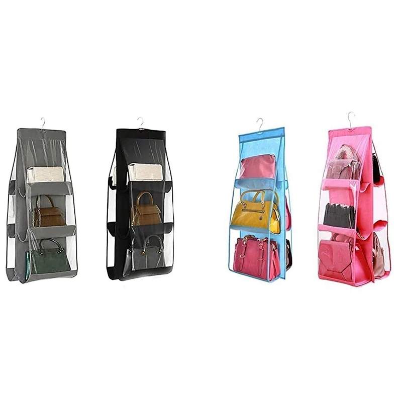 

Hanging Closet Organizer, Hanging Handbag Purse Organizer for Family Closet Bedroom, Foldable and Universal