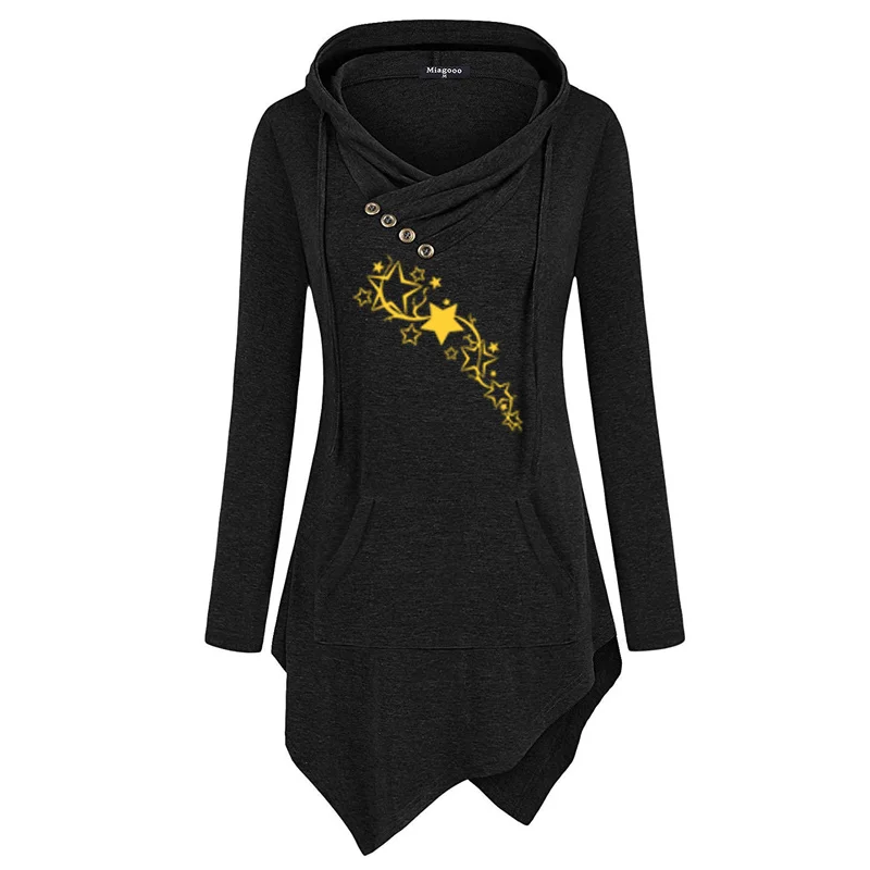 

2021 New Stars T Shirt Women Fashion print hoodie Women Long Sleeve Casual Weapon Pullover hoodies Sweatshirts Women 's clothing