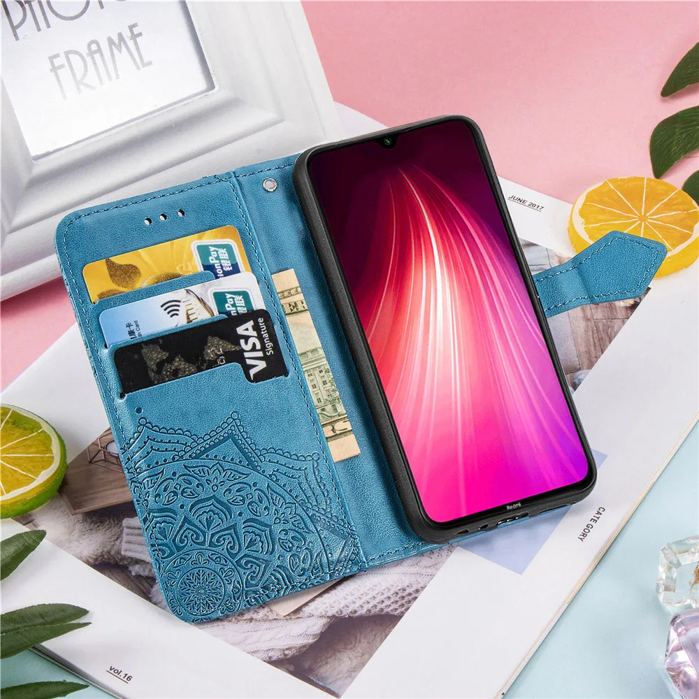 Xiaomi Redmi Note 8 чехол 3D цветок Мандала узор кожаный бумажник Флип чехол на для xiaomi Redmi Note 8 note8 Pro чехол обложка сумка телефона