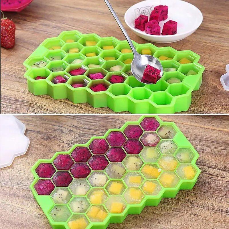 Легкая силиконовая для кубиков льда сотовая форма лоток вина Виски DIY ледяной куб