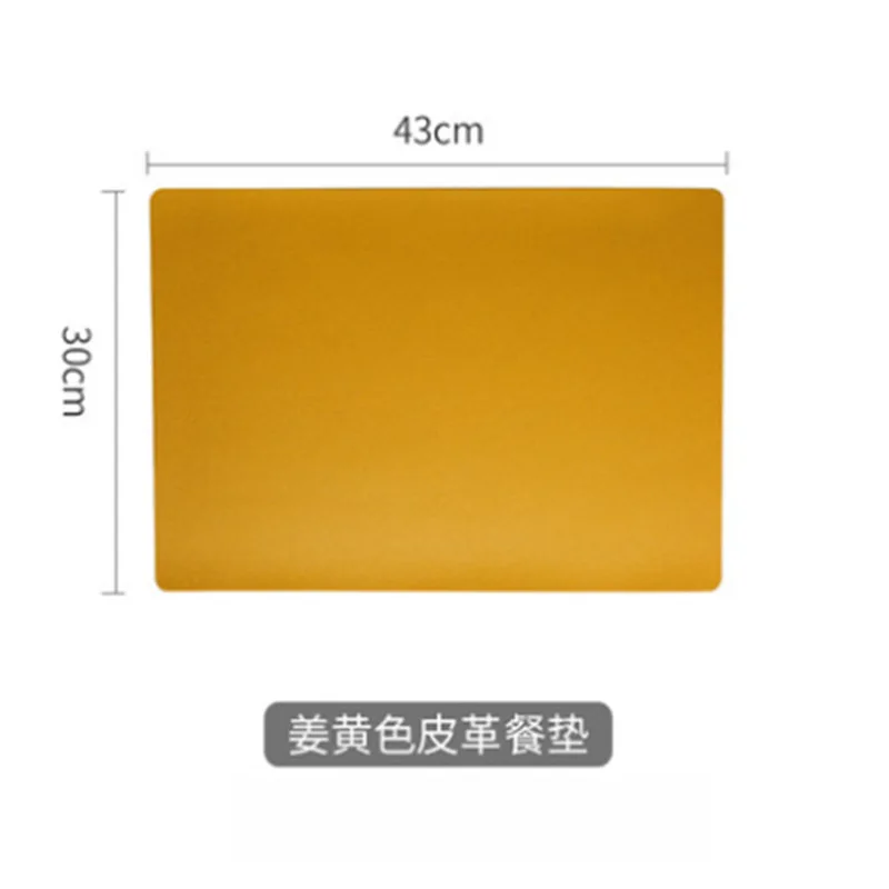 

Placemat Table Mat Rectangular Tableware Pad PU Leather Waterproof Heat Insulation Non-Slip Placemat Soft Washable Bowl Coaster
