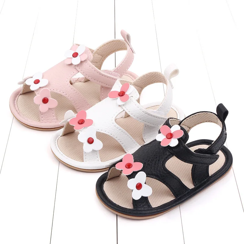 

2021 Baby Summer Shoes Newborn Infant Baby Girls Boys Sandals Shoes Solid Non-slip PU Leather Breathable Toddler Shoes 0-18M