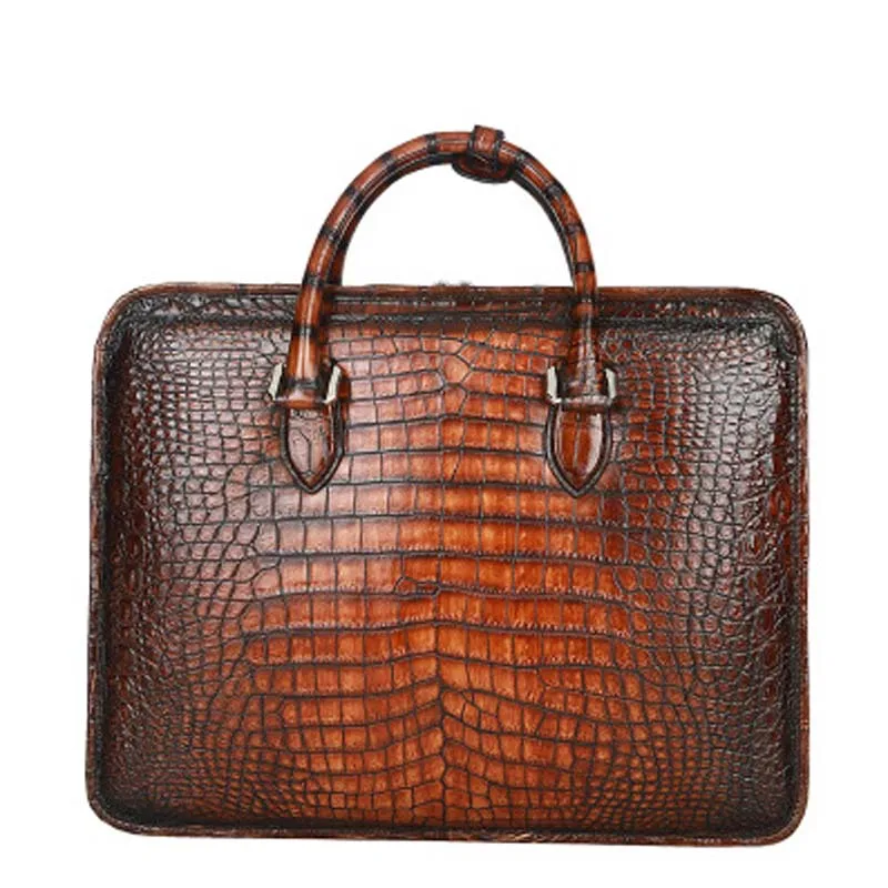 

Сумка-портфель мужская из крокодиловой кожи