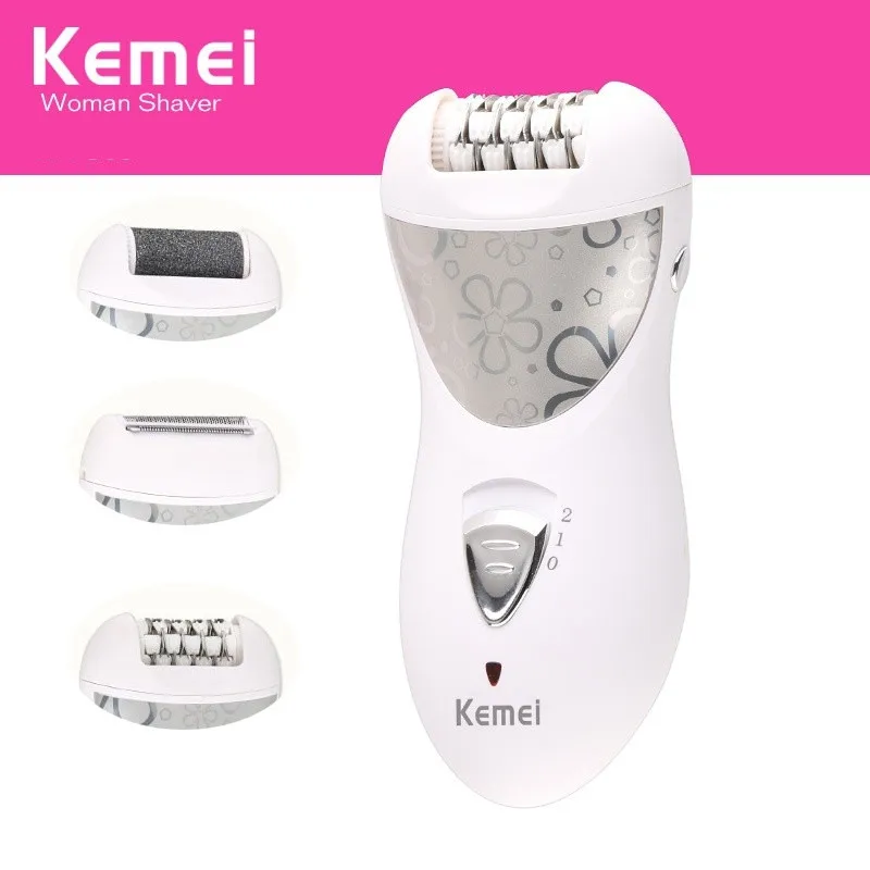 KEMEI 3 в 1 Электрический перезаряжаемый эпилятор для удаления волос на лице бритва