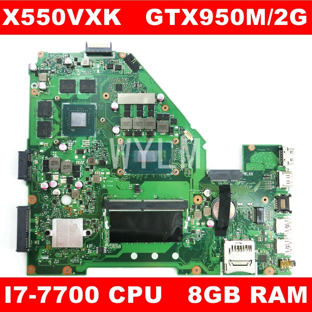 Материнская плата X550VXK материнская 8G/I7 7700HQ GTX950M/2 ГБ REV2.0 для ASUS X550VX FX50V ZX50V X550V X550